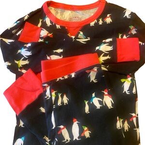 Wondershop Kids Pajama Set - Black with Red and Multicolor Penguins